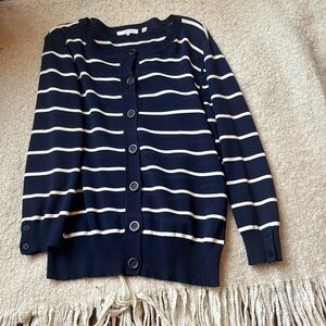 Gorgeous 360 Sweater Navy and white. Perfect condition.